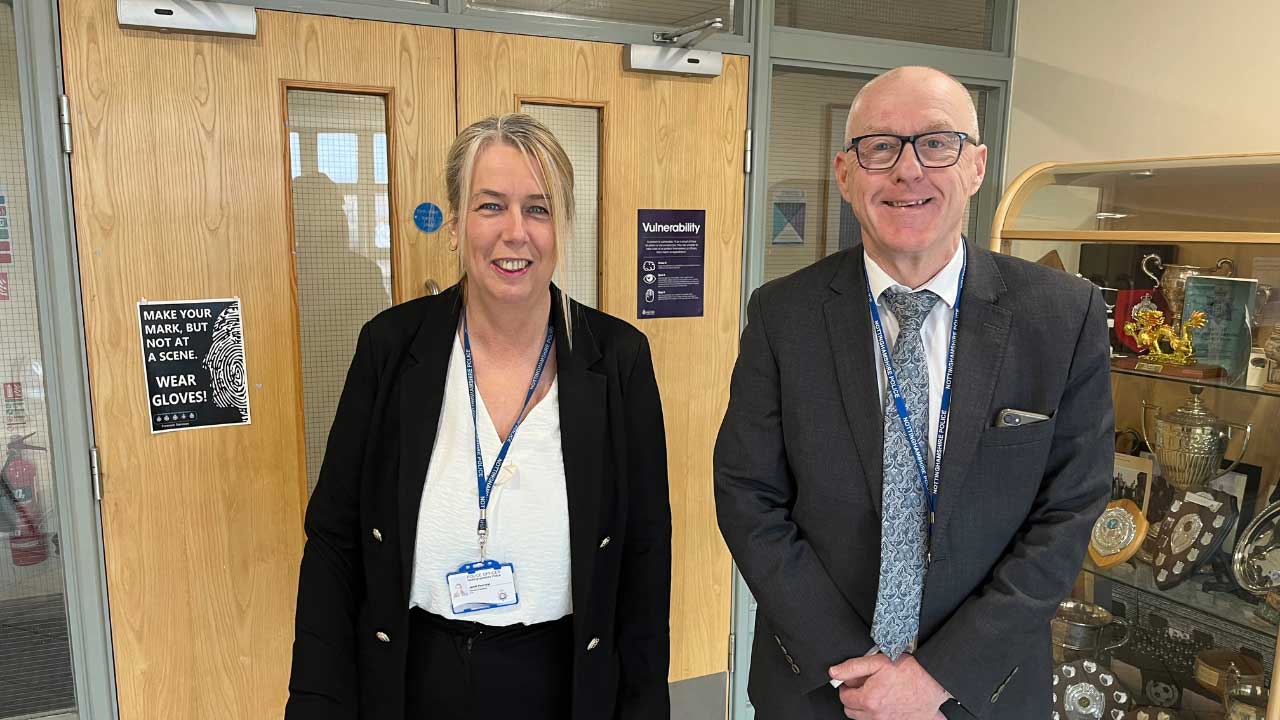 Detective Constable Janet Percival and disclosure officer Gary Dodd