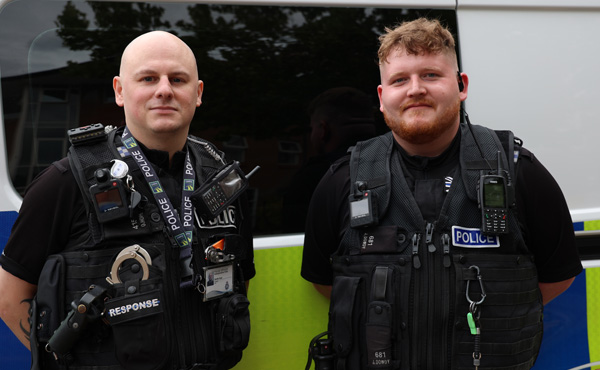 Two response officers who saved man's life