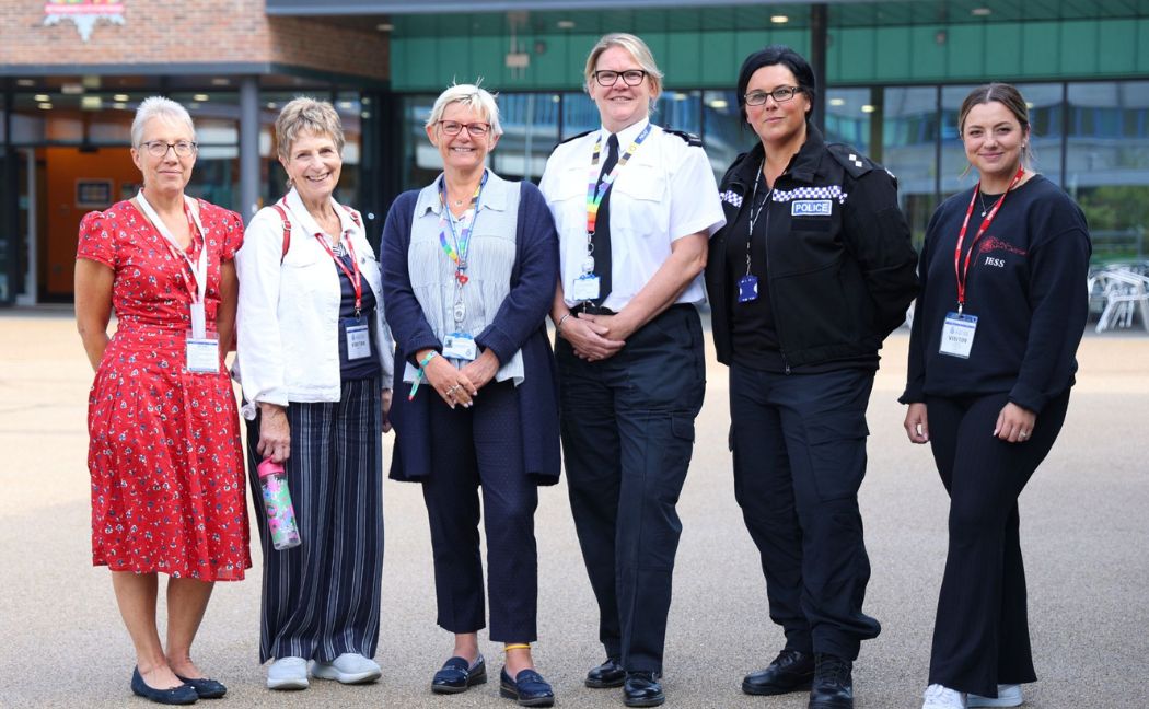 Jenny Pooche from Vicky McClure's Our Dementia Choir, Louise Stringfellow from Nottinghamshire Police, Helen Marriott from Nottinghamshire Police, Inspector Jemma Connor-Iommi