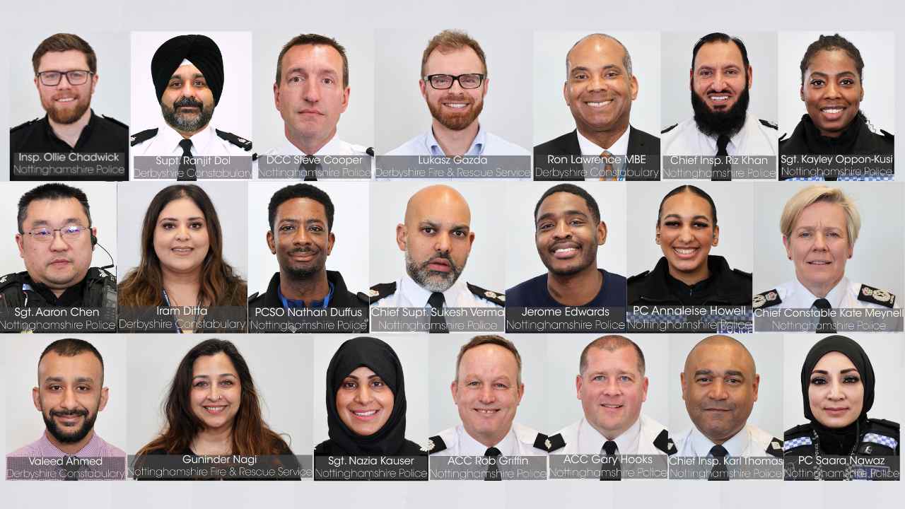 Each of the 21 officers and staff from police and fire services