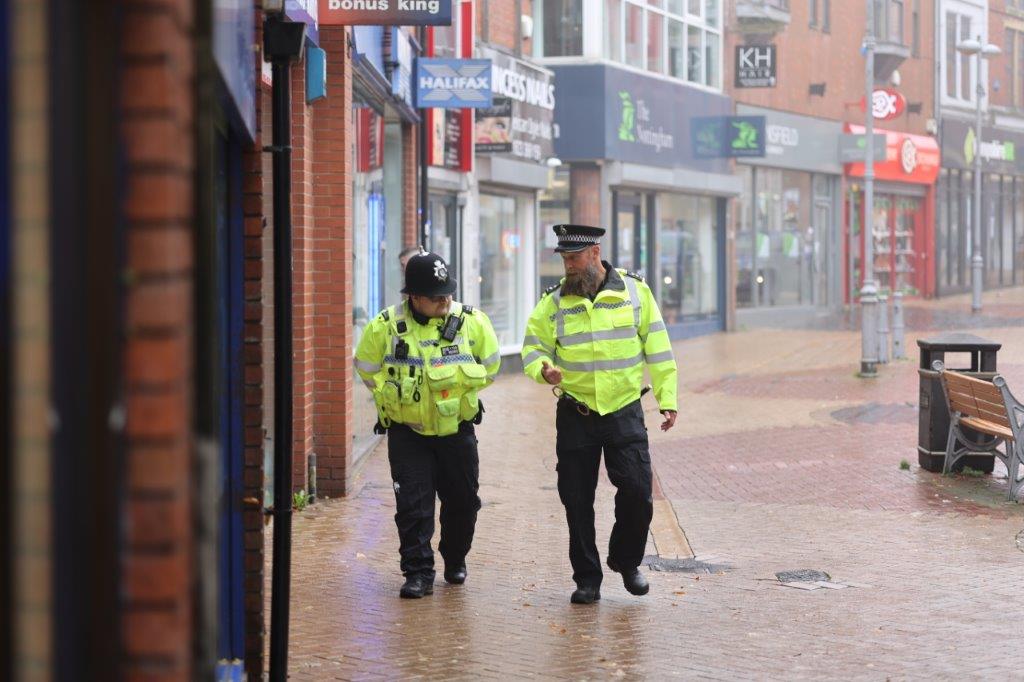 Officers in Sutton town centre