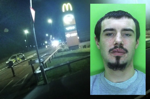 Jacob Fores has been jailed after stabbing a man outside a McDonalds branch.jpg