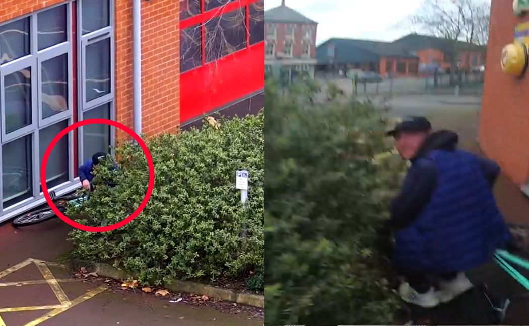 CCTV shows Merritt in the bush