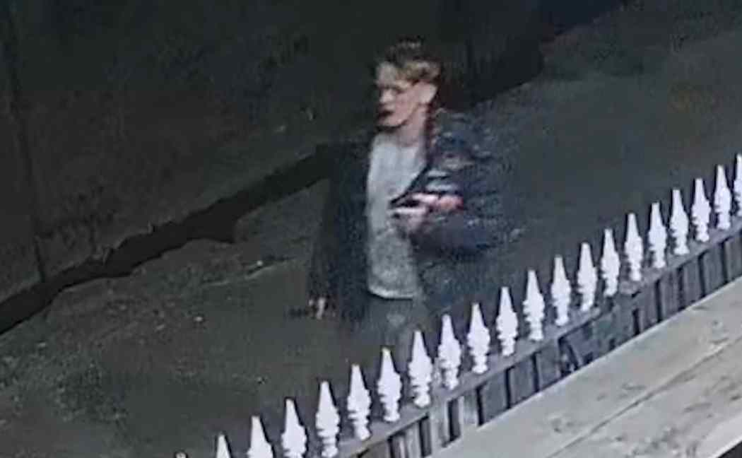 Brandon Byrne walking with a knife in his hand