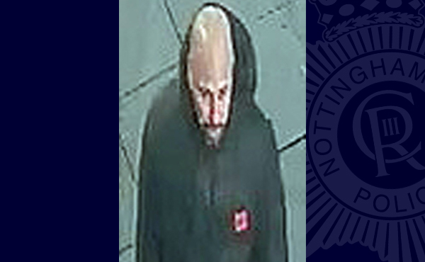 A CCTV image of a man police want to identify in relation to a report of criminal damage to a taxi