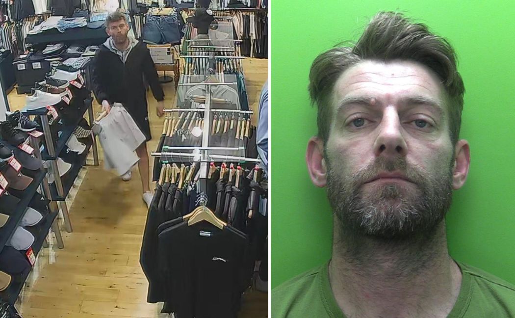 CCTV and mugshot of Joe Stanfield