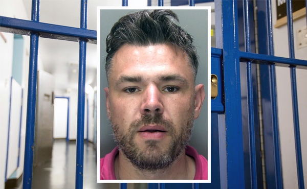 A custody photo of shop thief and burglar Luke Rawstron (DOB: 08/04/1991)