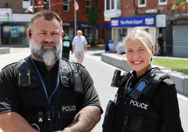 PC Carly Smith and PC Colin Bland of the Sutton Neighbourhood Policing Team (Sutton Central)