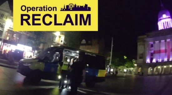 Operation Reclaim: Two arrests in Old Market Square as knives and drugs found inside rucksacks