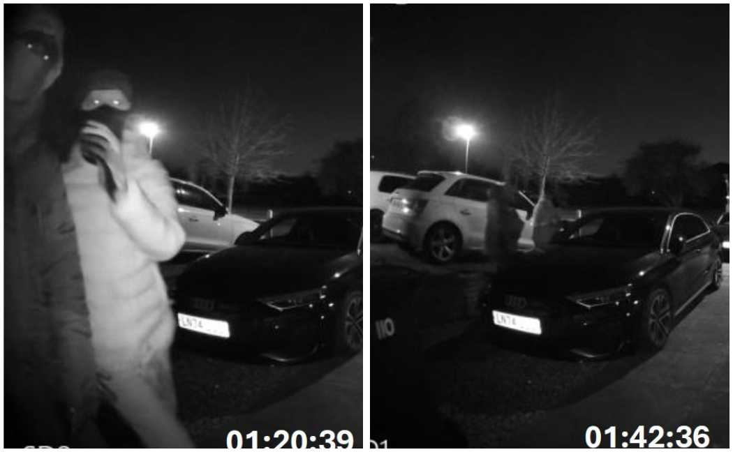 Gunter and Greenhough were captured on a doorbell camera