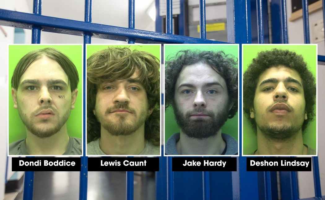 The four drug dealers jailed