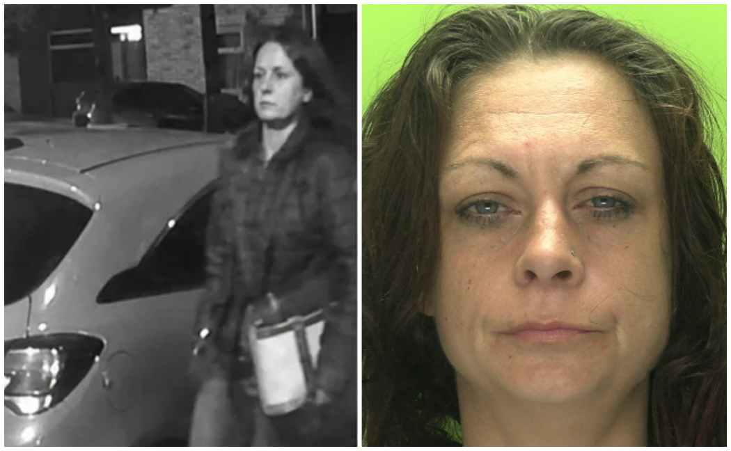 Amy Bird was captured on CCTV