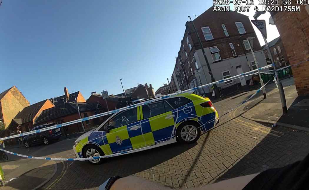 Scenes were in place while the three arrests were made