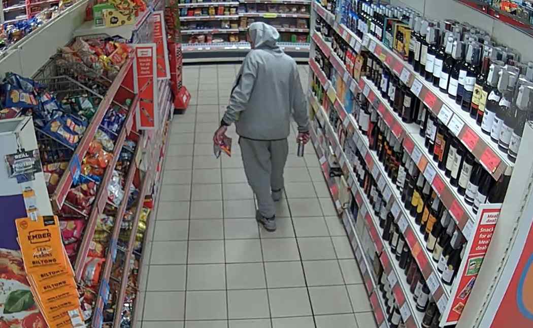 Reece Wheat caught on CCTV in shop