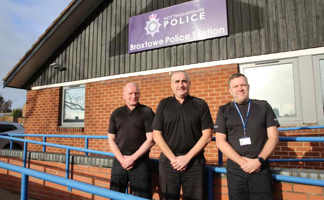 Sgt Ian Johnson, Insp Gordon Fenwick and Sgt Darran Owen
