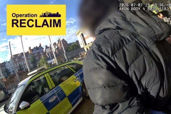 The moment the suspect was arrested