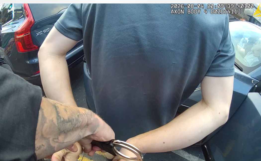 Bodyworn video captures the arrest