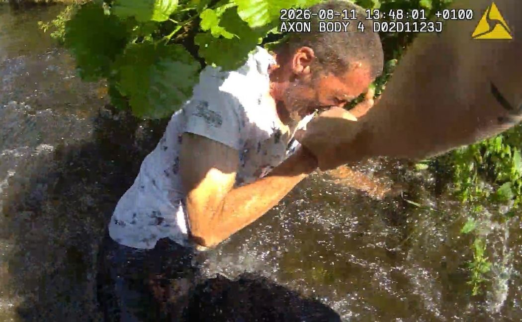 Shoplifter Simon Child caught in river