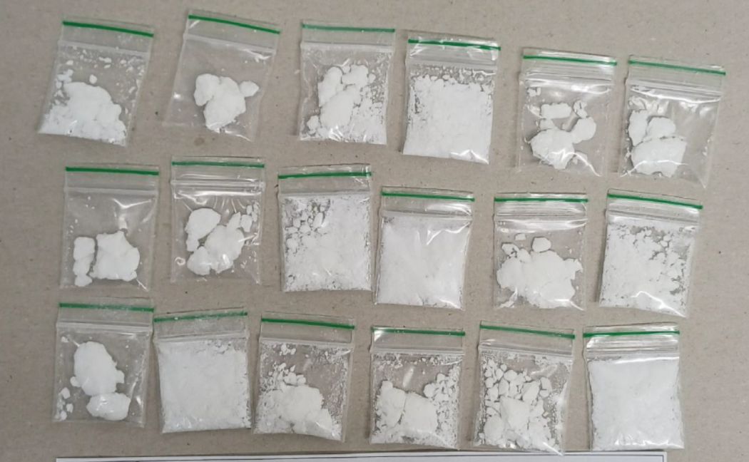 Suspected Class A drugs seized from the vehicle