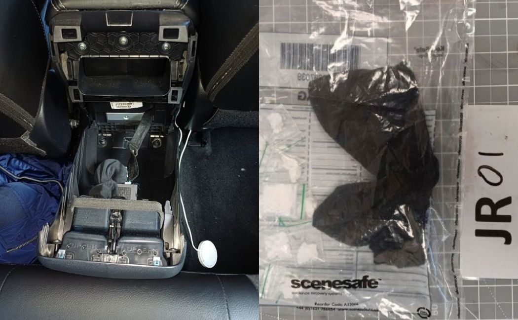 The drugs inside the car 