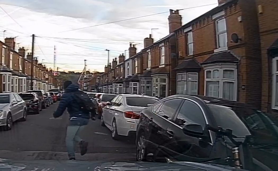 The rider attempted to run from police