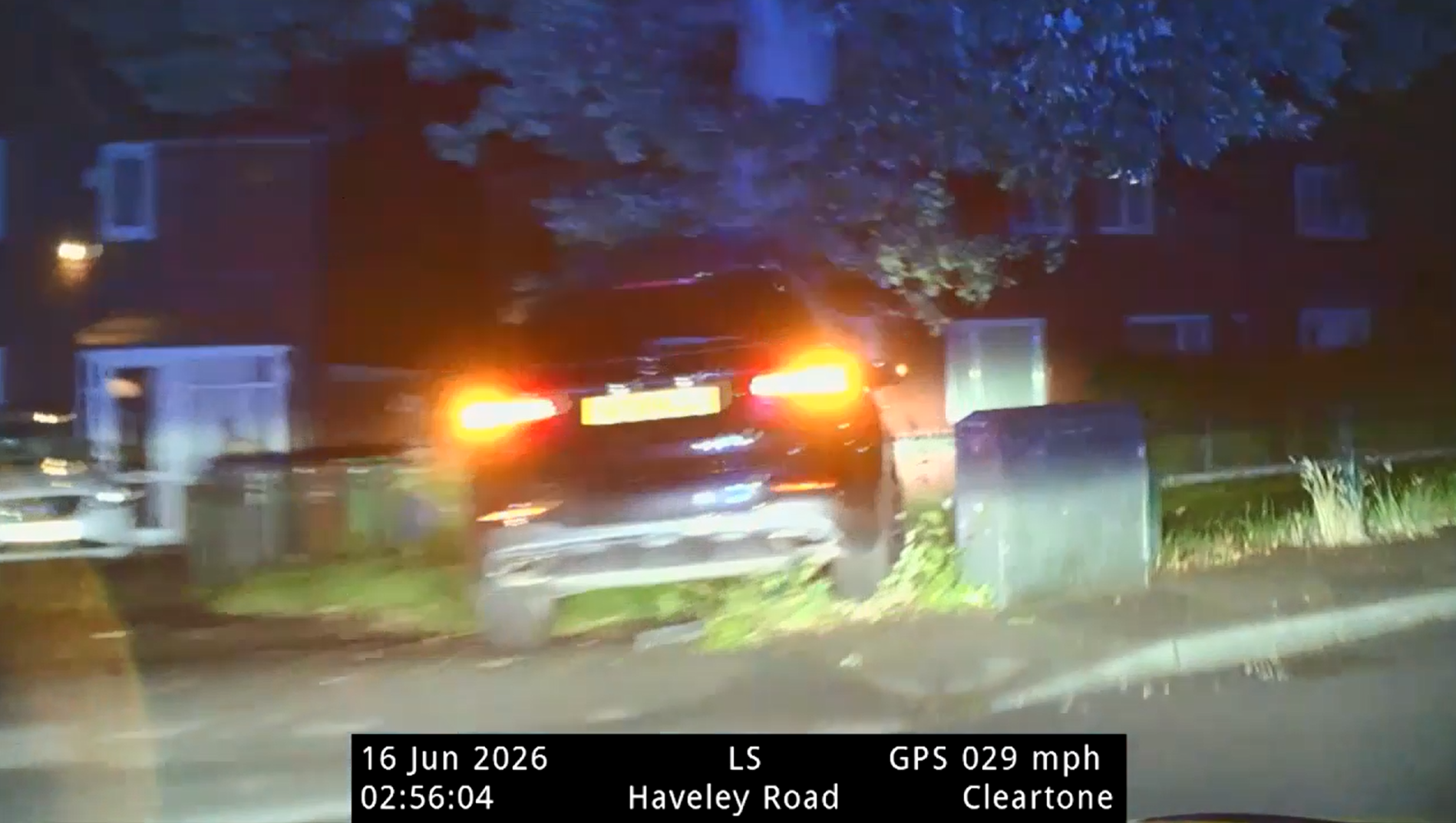 Wythenshawe TVIU image of Mercedes crashing.